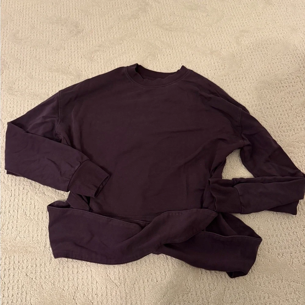 Athleta Tieback Purple Long Sleeve Sweatshirt XXS - Picture 5 of 5
